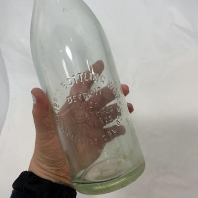 -88- VINTAGE | Seven Detroit Michigan Glass Bottles | Stroh
