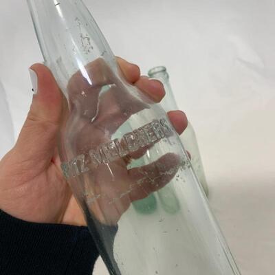 -88- VINTAGE | Seven Detroit Michigan Glass Bottles | Stroh