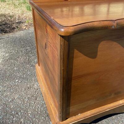Handcrafted Large Trunk/Bench with Hand Painted Bunny 