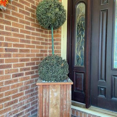 Pair Handcrafted Large Planter Boxes (2)