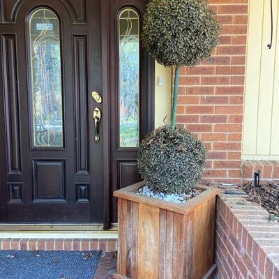 Pair Handcrafted Large Planter Boxes (2)