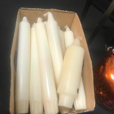 Lot 10L:  Large Tree Candle, Limoge Candle Holder and More