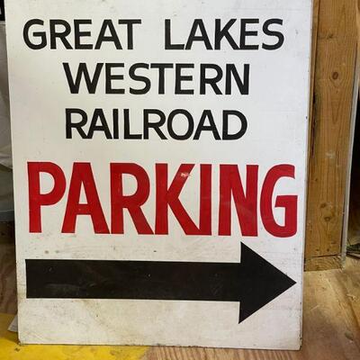 Great Lakes Western Railroad Sign