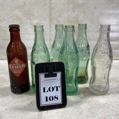 -108- VINTAGE | Soda Bottles | Coca-Cola | Crush | Soda Water