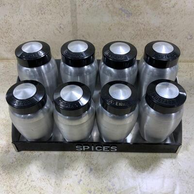 -113- VINTAGE | Kromex 8 Shaker Set | Wall Shelf Display | MCM