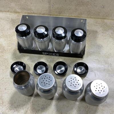-113- VINTAGE | Kromex 8 Shaker Set | Wall Shelf Display | MCM
