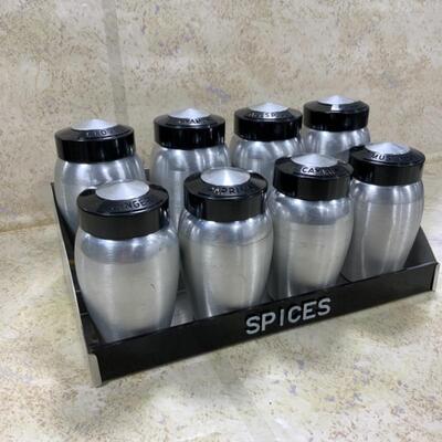 -113- VINTAGE | Kromex 8 Shaker Set | Wall Shelf Display | MCM