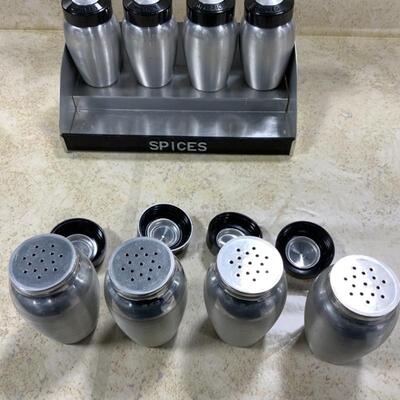 -113- VINTAGE | Kromex 8 Shaker Set | Wall Shelf Display | MCM