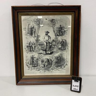 -114- ANTIQUE | The Farmer Pays For All | Framed Print