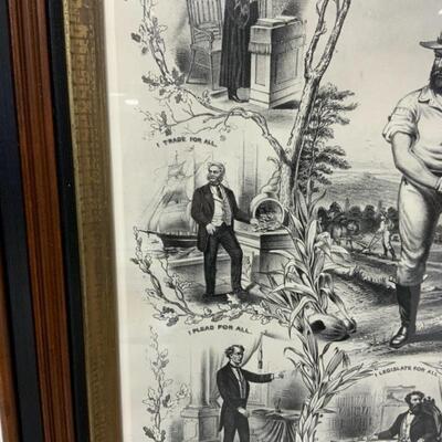 -114- ANTIQUE | The Farmer Pays For All | Framed Print