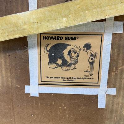 -115- VICTORIAN | J H Hutton Print | St Bernard protecting Cat