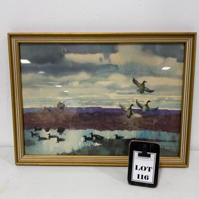 -116- VINTAGE | Watercolor Print | Duck Hunters | Mallards