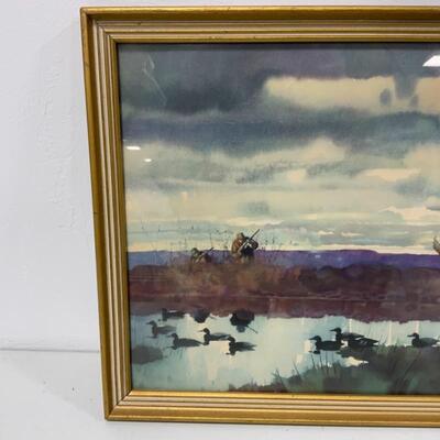 -116- VINTAGE | Watercolor Print | Duck Hunters | Mallards
