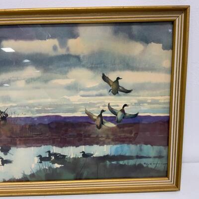 -116- VINTAGE | Watercolor Print | Duck Hunters | Mallards