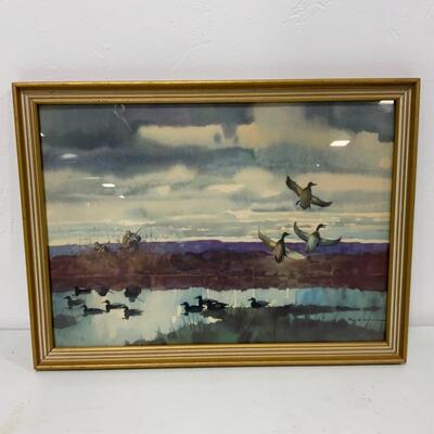 -116- VINTAGE | Watercolor Print | Duck Hunters | Mallards