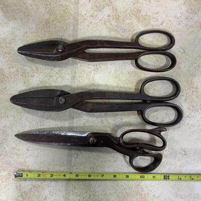 -117- VINTAGE | Three Heavy Duty Shears | Stanley Brace Drill