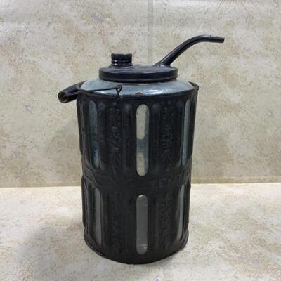 -121- ANTIQUE | Glass Daisy Gas Can | Patent 1881