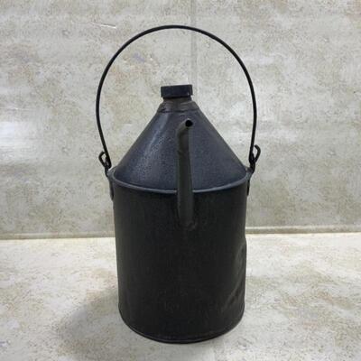 -122- VINTAGE | Mini Dunlap Brass Blow Torch | 1 Gallon Metal Gas Can