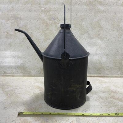 -122- VINTAGE | Mini Dunlap Brass Blow Torch | 1 Gallon Metal Gas Can