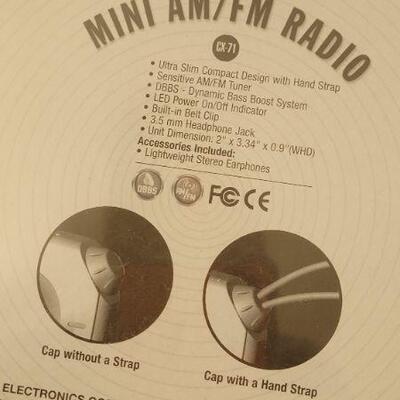 Lot 13: (2) New Old Stock COBY Mini AM/FM Radio