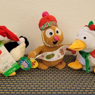 Lot 28: (3) New Christmas Stuffed Animals 