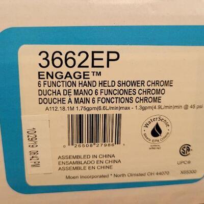 Lot 35: New MOEN 3662EP 6-Function Chrome Hand Held Shower