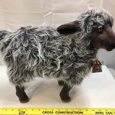 Wooly Grey Sheep Plush Stuffed Animal by Hansa Creations