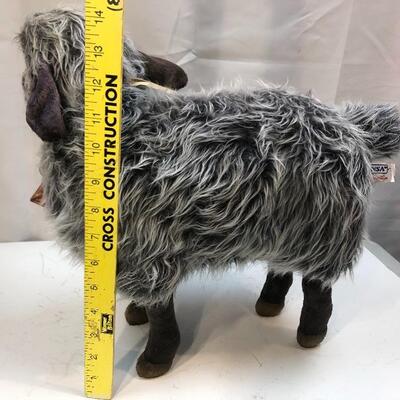 Wooly Grey Sheep Plush Stuffed Animal by Hansa Creations