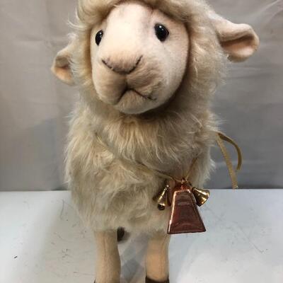 White & Beige Hansa Creations Wooly Sheep Plush Stuffed Animal