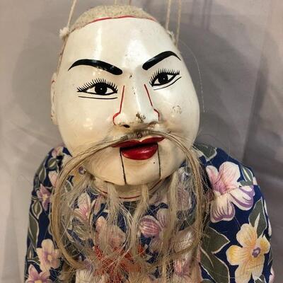 Vintage Asian Thai Kabuki Marionette String Puppet