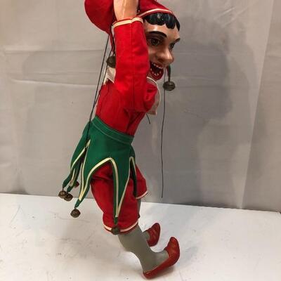 Creepy Elf Jester Ventriloquist Marionette String Puppet