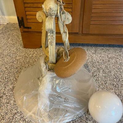 Lot 35 - Brand new hanging light fixture with lightbulb 