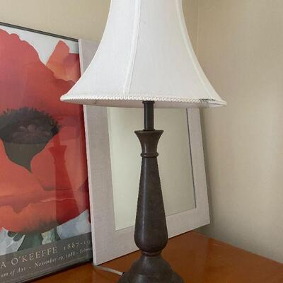 Lot 37 - 6 drawer dresser, lamp, picture, mirror