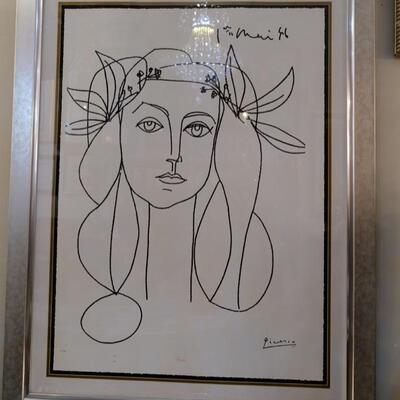 Picasso â€˜lady w/ long hair'