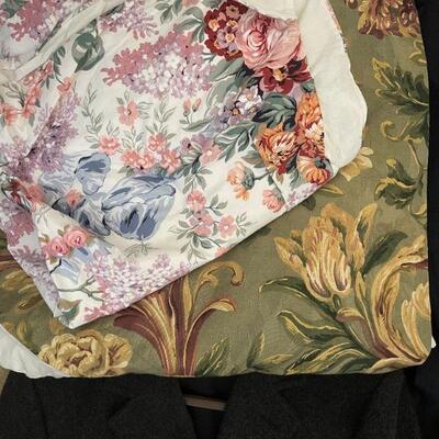 Lot 39 - Lot of women's and men's coats, ties, suit coats, drapes set