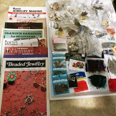 Huge Lot of Crafting Beads and beading books