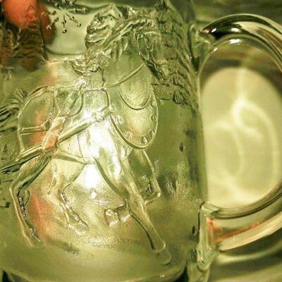 Retro Arby's Christmas Glasses & Wine + Lg Pyrex Dish