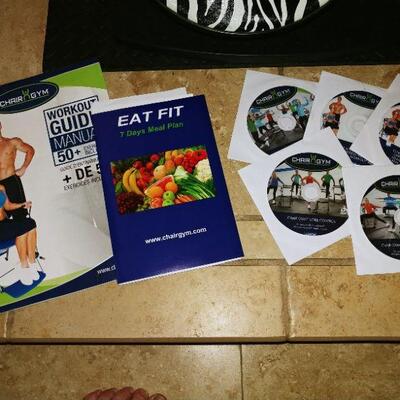 Chair Gym Sitting Exercise rotating Seat & instruction DVD