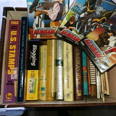 Lot of 2 boxes of books and Gundam games