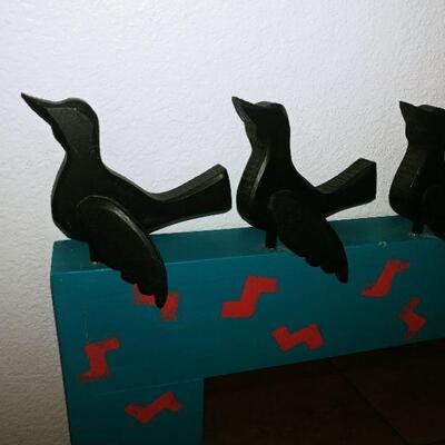 Super Cute Tropical Blackbirds Mirror 30"H x 24"W