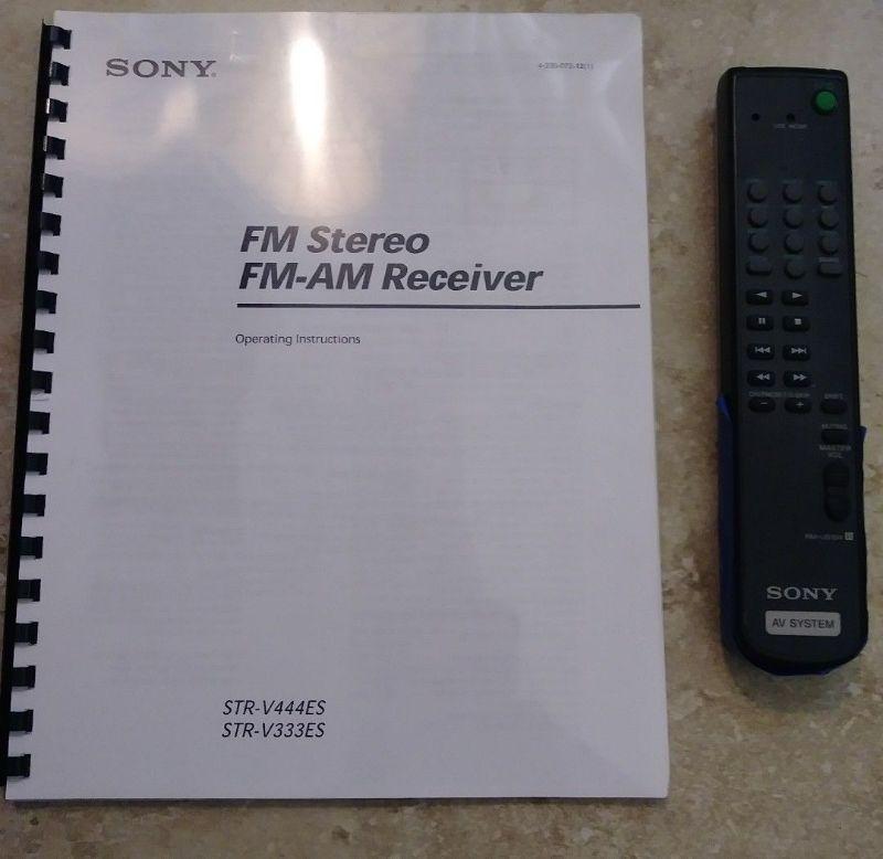 Sony STRV444ES w manual & remote