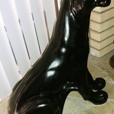 Black Cat Statue 25"Hx24"Wx9"D