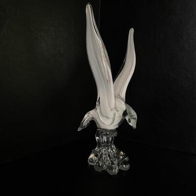 Glass Seagull Sculpture 