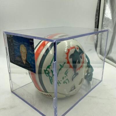 Autographed Don Shula 5 3/8 Plastic Football Helmet.