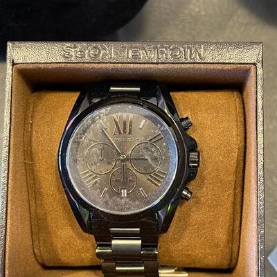 Lot 73 - Michael Kors watch brand new with tags and box, (4) costume necklaces 