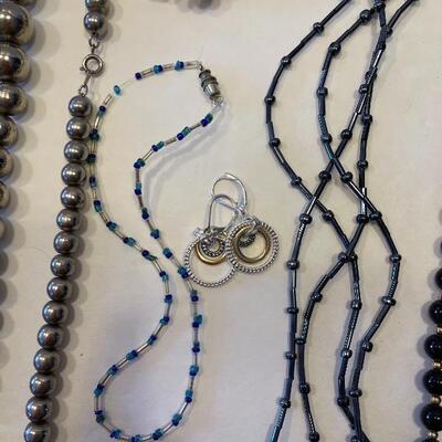 Lot 81 - Misc. costume earrings and (7) costume necklaces 