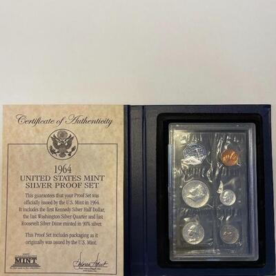 Lot 85 - 1961, 1962, 1964  USA mint silver proof sets