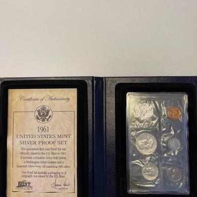 Lot 85 - 1961, 1962, 1964  USA mint silver proof sets