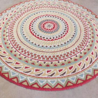 Multi-Color Pier 1 Imports Hooked Style Rug- 71 1/2