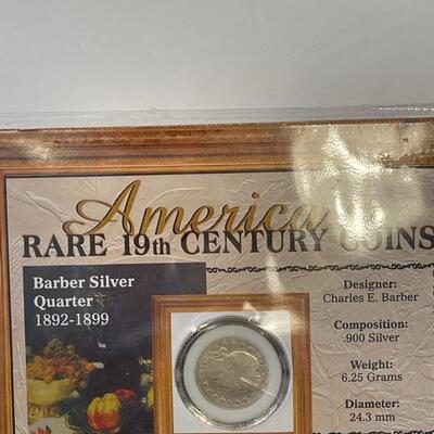 Lot 90 - America is rare 19th century coins barber silver quarter 1899, America is rare 19th century coins Indianhead cent 1899